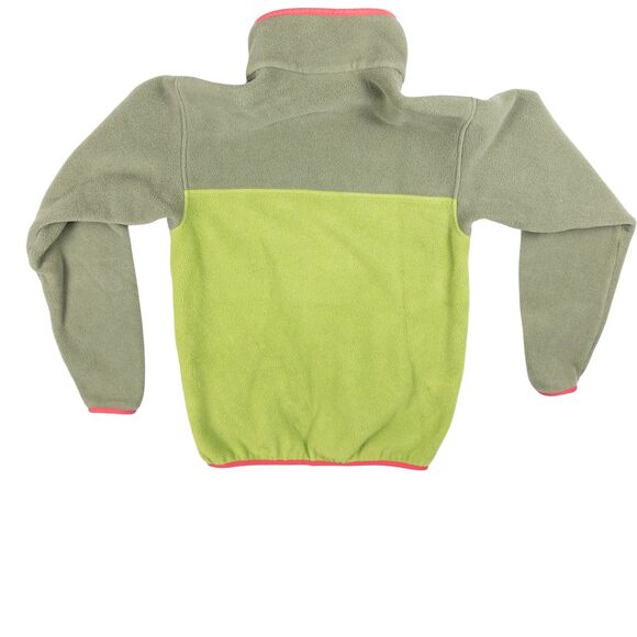 Patagonia Synchilla Snap-T Jacket XS Spanish Moss Green Pink Full Zip Fleece - Picture 2 of 6